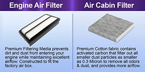 Разход на въздушния Филтър на купето и двигателя FilterDoctor CF10134, CP134 и XA10486, CA11876 за Избор на 2017-2021