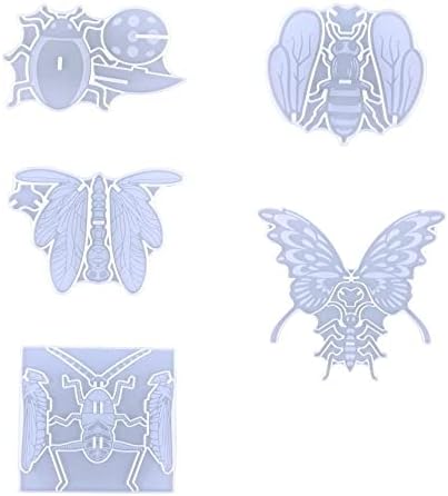 HomeSoGood 5шт 3D Пеперуда Силиконова Форма, Эпоксидное Леярство Насекоми Плесен, Домашен Декор