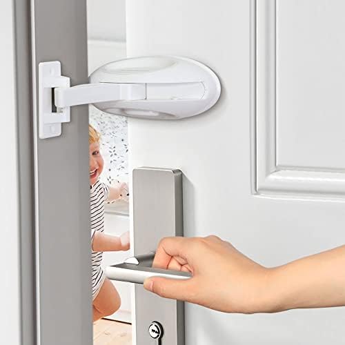 KFJBX Защитен Врата Стопор /Автоматично Заключване на вратите Детски Защитно Заключване за Защита От тесни точки отпечатъци