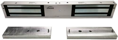 Visionis 1200D-LED Електромагнитен заключване Двойна врата 1200lbs, определен CE, с led сензор за контрол на