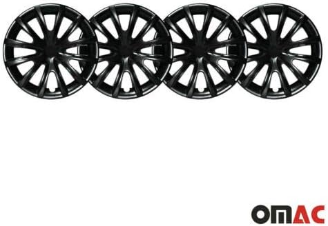 Джантите OMAC 16 Инча за Honda CR-V Черно-черни 4 бр. Капака Джанти - Шапки ступиц - Подмяна на външната повърхност
