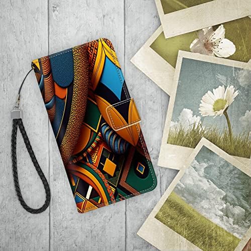 Чанта-портфейл Xioolia за iPhone Xs Max с шарени Африкански Анкара Art-16, Изкуствена Кожа, флип-надолу Магнитна