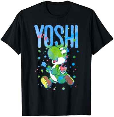 Тениска с Акварельным Плисък на Nintendo Super Mario Yoshi с графичен дизайн