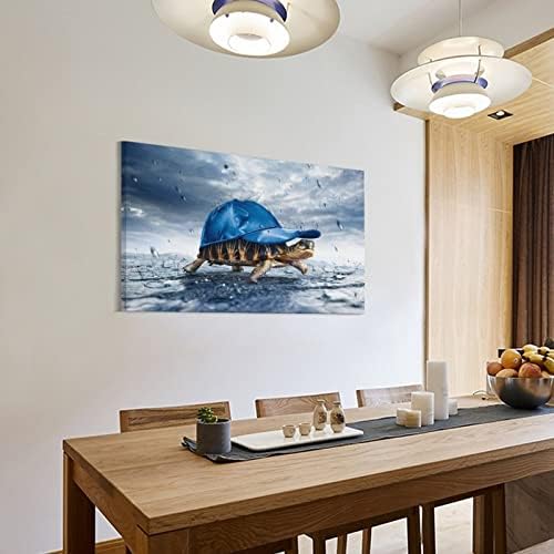 Хубава Морска Костенурка Картина на Платното за монтаж на стена Арт Декор за Баня Художествен Плакат Платно Стенни Артистични