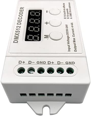 4-Канален RGBW DMX Декодер с цифров дисплей, Мини-Декодер RGBW DMX512, шофьор DMX-Диммера, 16A PWM, led Контролер за