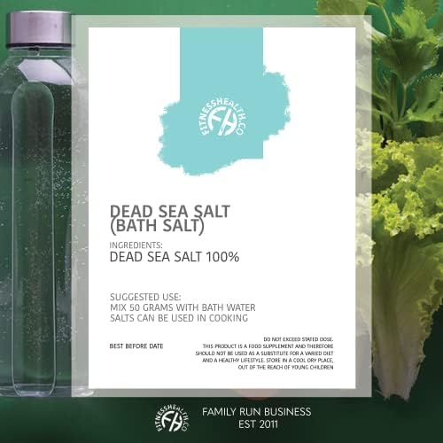 Сол от Мъртво море за фитнес 100 г Чист източник на магнезий, калций и калий - Чиста сол за вана - най-Доброто за добър сън,
