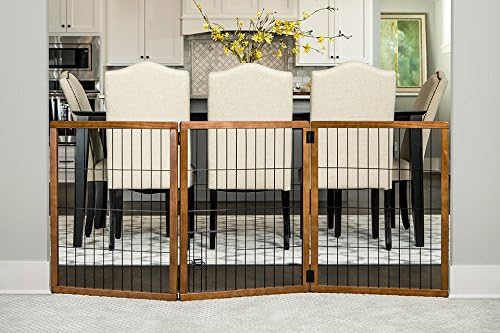 Carlson Pet Products Design Paw ултра-висока 62-Цолови Сверхширокие 3-Панелни Дървени врати за домашни любимци Премиум-клас