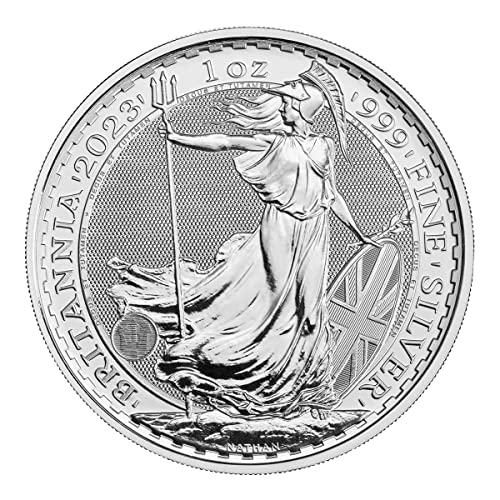Британската Сребърна монета Britannia тегло 2023-1 грам Диамант - Кралица Елизабет II на Аверсе Килограм,