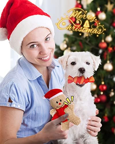 Коледни Играчки за Кучета с Коледните за Отглеждане на Кучета, Очарователен подарък за Кучета за Малко Кученце Средно Куче