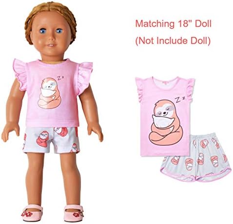 Пижамные Комплекти CHILDRENSTAR за момичета и Кукли, Лятна пижама с цветове, с дълъг ръкав