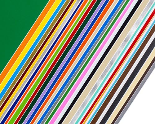 Винилови листове въз основа на перманентен лепило EZ Занаятите USA 12 x 12 - 40 Листа в Различни цветове Работи с Cricut и