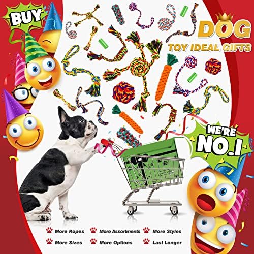 ЛЕГЕНДАТА SANDY 23 Опаковки Кучешки дъвчащи играчки за малки кучета, Здрави Въжени кучешки играчки за агресивни жевателей,