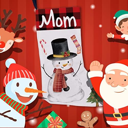 GOLSOO прекрасна Майка Коледни Чорапи от Червена Чул с Шарките на Снежен Коледен Отглеждане За Мама Висящи Коледна