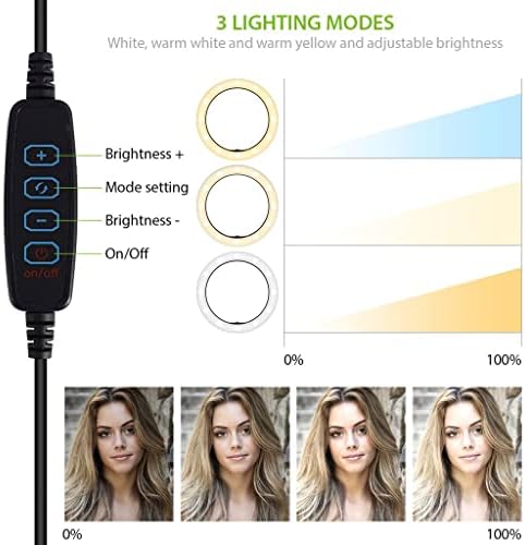 Светъл пръстен за селфи Трицветна лампа е съвместима с вашия BLU Studio XL 10 инча, с дистанционно управление за директно