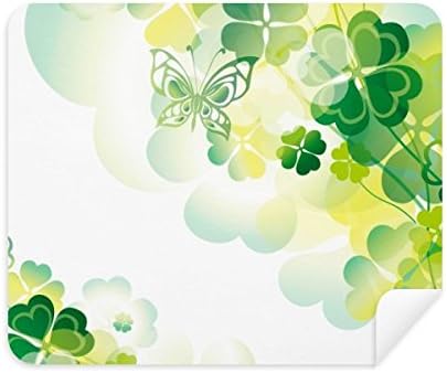 Пеперуда Четири Детелини на Деня на Св. Патрик Плат За Почистване на Екрана за Пречистване на 2 елемента Замшевой Тъкан
