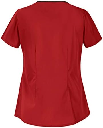 Блузи за Жени, Ризи-Туники с къс Ръкав, работни Дрехи с Джобове, Модерни Ежедневни Блузи 2023