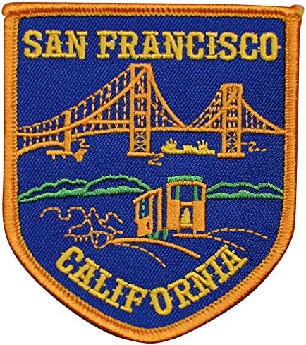 Нашивка с бродирани аппликацией в Сан Франциско - на Моста Голдън Гейт, Калифорния, кабинковият Лифт 3.5 инча - Гали / Шият ленти