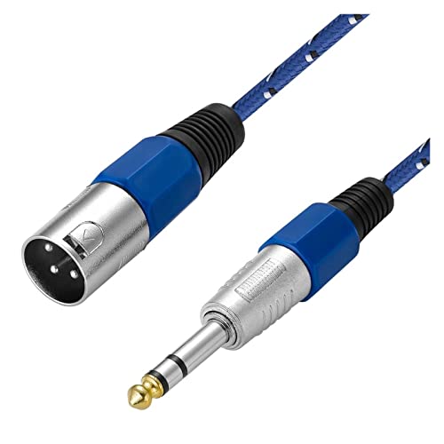 30 см Сплетен 6,5 мм Стереоразъем Male to XLR Male Конвертор на аудио кабел за Микрофонного Миксер Усилвател
