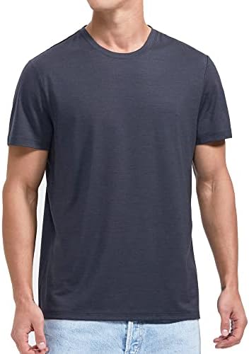 Тениска Woolinkin Merino Wool Coolmax Blend - Мъжки Здрава Вълнена основа с Къс ръкав - Лека 150