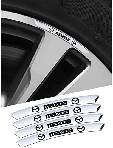 MAXMILO Алуминиеви Емблеми на Центъра джанти гуми, Декоративна Тампон, Съвместима с Mazda 3 6 CX-3 CX-5 CX-9