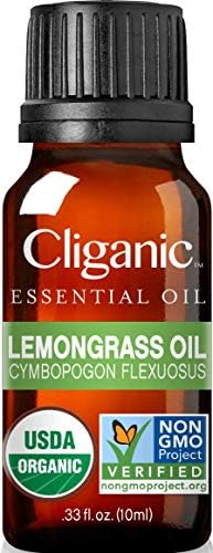 Органично Етерично масло от лимонена трева Cliganic USDA - Естествена Неразбавленное, за Ароматерапевтического дифузор