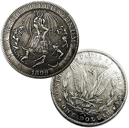 Релеф на Монети с Черепа Американски Скитащи Монети са Изписани Монети с Дракон Гравирано Монети Колекция от Чужди