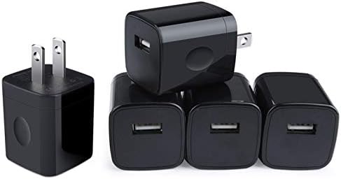 Стенно зарядно устройство с USB конектор, Кутия за зарядно устройство, NonoUV 5 броя С Однопортовым Зарядно блок за iPhone