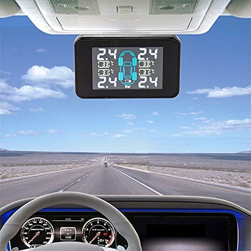 ygqzm ГУМИТЕ Автомобилна Система за контрол на налягането в гумите Слънчевата Енергия Цифров LCD дисплей Автоматична алармена