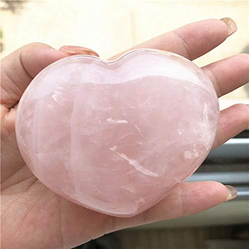 BINNANFANG AC216 1 бр. Натурален Розов Кристал във формата на сърце, проби от Розов кварц, Лечебни Естествени камъни