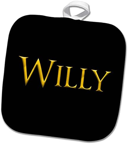 3дРоуз Уили е често срещано детско име за момчетата в Америка. Подарък-кухненски ръкавици жълт цвят на черен (phl-365130-1)