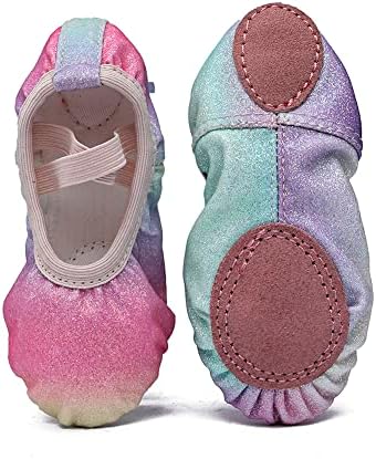 MSMAX Обувки за Балет Танци за Момичета, Гимнастически Спортни Обувки на Плоска Подметка за Бебета/Малки деца/Големите