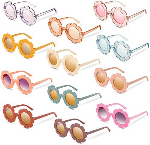 12 Двойки на Бебешки Кръгли Слънчеви Очила във формата на Цвете Слънчеви Очила във Формата На Цвете Прекрасно