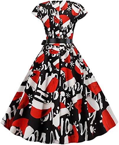 Коледни рокли за Жени на 1950-те Години, Винтажное Дантелено Есента Рокля за Коктейл за Гостите с Къс Ръкав,