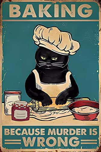 Реколта Лидице Знак за Печене, Защото Убийството Неправилно Котката е Черна Котка, Метален Плакат Знаци Стенен Декор на Домашен