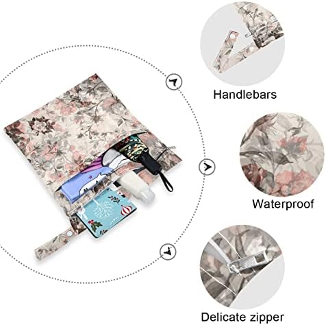 Kigai 2 бр. чанта за мокро и сухо почистване, модни Водоустойчива чанта за влажни неща за памперси, бански