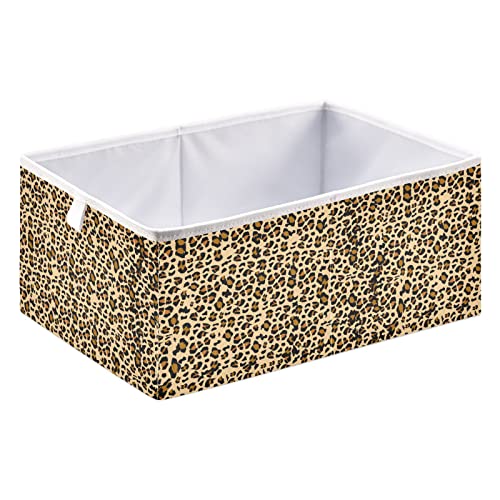 Кутия за съхранение на кубчета с леопардовой текстура животни, Сгъваеми кутии за съхранение, Водоустойчив кош