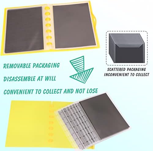 Жълт прозрачен фотоалбум за съхранение на печати и печати Yoseng, 1 опаковка, с 10 и с малко пари магнитни листове, идеален