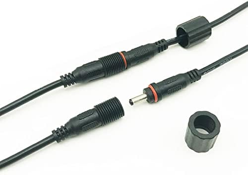 Liwinting Водоустойчив IP67 удължителен кабел dc 3 м /9,84 фута 3,5 мм x 1,35 мм Удължител за постоянен ток, Черен