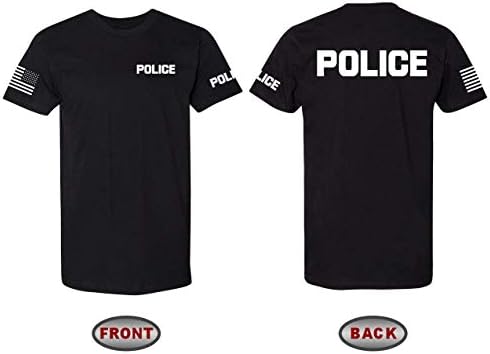 Правоохранителните органи - Полиция EMS ФБР Пожаро-Спасителен Шериф K-9 Двустранен Тениска |Костюм за Хелоуин, Аксесоар