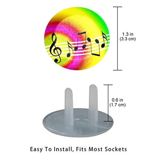 Прозрачен капак за контакти (24 опаковката) на Абстрактни музикални ноти Диелектрични Пластмасови Капачки за електрически