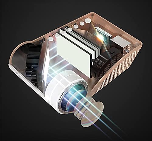 CUJUX S6P Поддръжка на 1080P led проектор 4000 Лумена Съвместим USB VGA AV Преносим Проектор за Кино с подарък (Цвят: