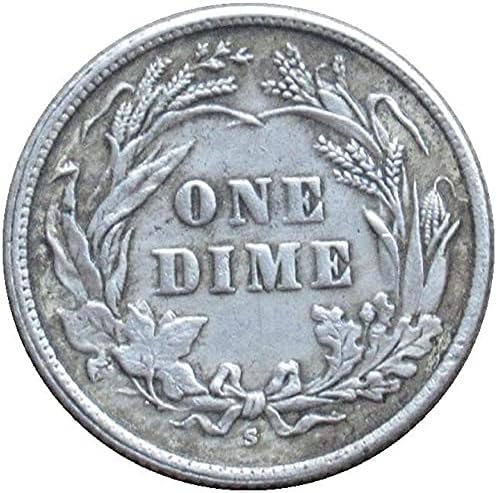 Американски Фризьор 10 Цента 1911 сребърно покритие Копие на Възпоменателни монети