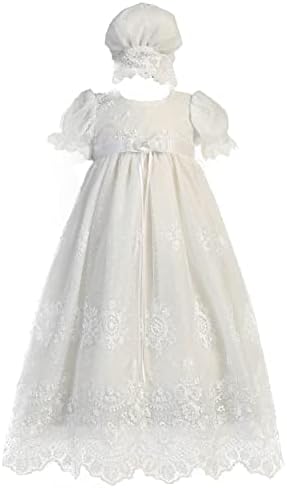 Рокля за кръщаване на малки момичета - Рокли за кръщенета Малко момиче - Бяла рокля, за Кръщението - Vestido de Bautizo para