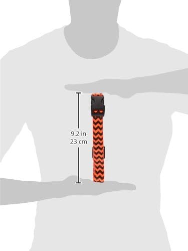 Голям шевронный нашийник за кучета, оранжев цвят: ширина 1 сантиметър, регламентирани в 18-28 инча - Произведено