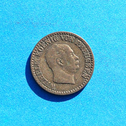 1863 Германски държавата Прусия 1 Зильбер Стотинка Вилхелм I 2 Монета е Много фина работа