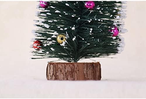 Коледна Украса WDhomLT Миниатюрна Коледно Дърво от Цветни Мъниста Настолна Коледно Дърво Микро Природа Ландшафтна