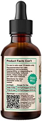 Конопено масло Well Спокойно за котки - Помага за намаляване на стреса и Поведенчески проблеми, сваля притесненията,