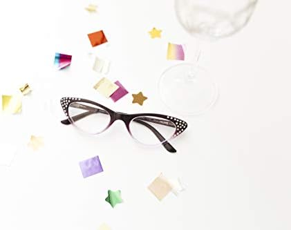 Ридеры Readers.com Очила за четене: Женски пластмасови очила на Samira в стил котешко око - лилаво, избледнели, 1,50