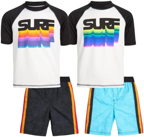 Комплект за предпазване от обриви на момчетата iXtreme - 4 предмета, купальная риза UPF 50 + и Бански за плуване (12 м-18)
