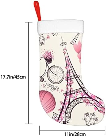 Коледни Чорапи Augenstern Романтичен Париж-Айфеловата Кула Камина С Две Лица Окачени Чорапи